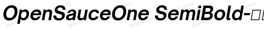 OpenSauceOne SemiBold字体转换